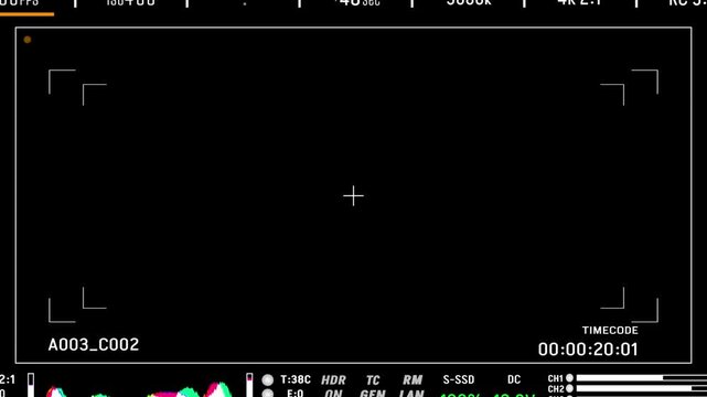 VHS camera overlay effect for imitating analog tape distortion and vintage recording look