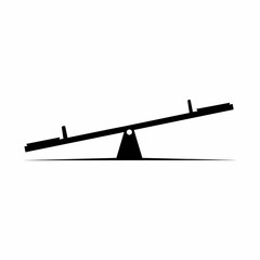 seesaw vector silhouette
