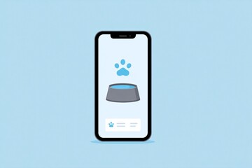 Smartphone displaying a dog app for pet care and wellness