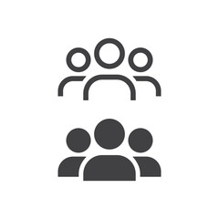 Profile picture icon human symbol. Man and women sign. People, person, user profile avatar icon emblem symbol pictogram. Contact icon with white background for UI UX, mobile app, social media, website
