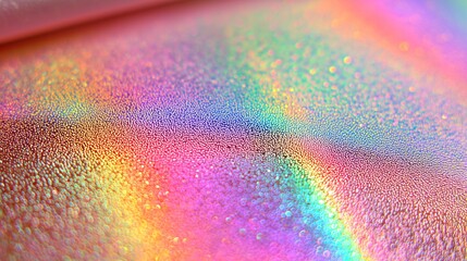 iridescent holographic texture with shifting pastel rainbow reflections