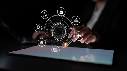 LoEnticeics icons illustrate delivery, supply chain, warehouse, and shipping. LoEnticeics connects global trade, loEnticeics optimizes transport, and loEnticeics supports inventory tracking. Entice