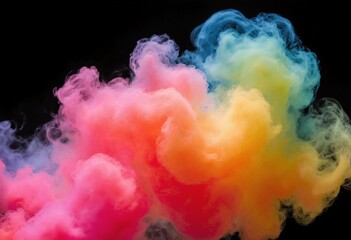 Fototapeta premium Gradient colorful colored smoke abstract background