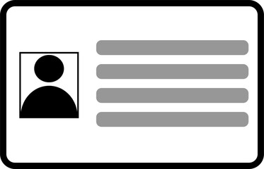 Identity card vector, flay style