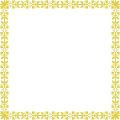 Simple Square Frame with White Background, Amazing Frame, Border Frame and Unique Photo Frame, Golden Color, Unique Square Frame
