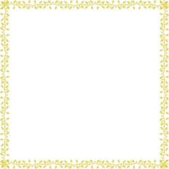 Simple Square Frame with White Background and Amazing Frame, Border Frame and Unique Photo Frame, Golden Color, Unique Square Frame