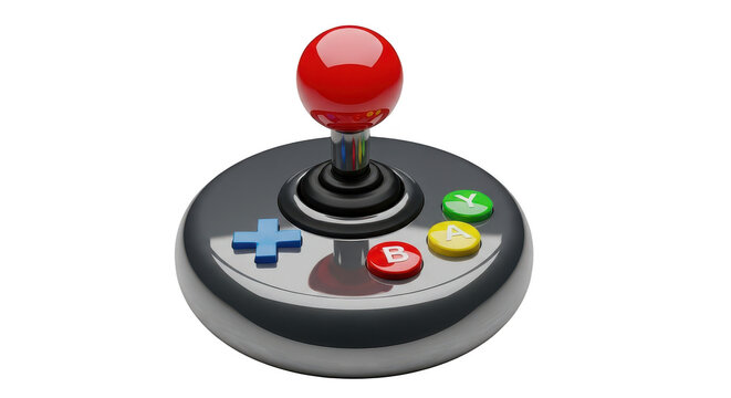Red button with a green and yellow button on it. isolated illustration on  transparent background PNG