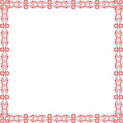 Simple Square Frame with White Background, Amazing Frame, Unique Border Frame and Photo Frame, Red Square Frame