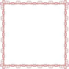 Simple Square Frame with White Background, Amazing Frame, Border Frame and Unique Photo Frame, Red Unique Square Frame