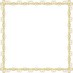 Simple Square Frame with White Background, Amazing Frame, Border Frame and Unique Photo Frame, Sharp Golden Unique Square Frame