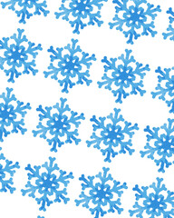 Blue winter snowflake vector set illustration