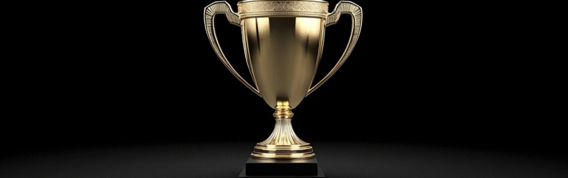 A shining trophy symbolizes achievement and excellence in a competitive environment.