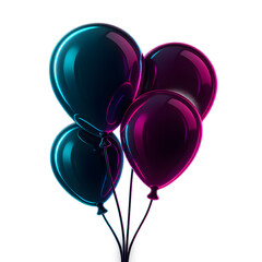 Vibrant balloons suitable for celebrations, events, and festive decorations, conveying joy and festivity.