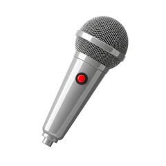 Microphone is shown in a white background. isolated illustration on  transparent background PNG