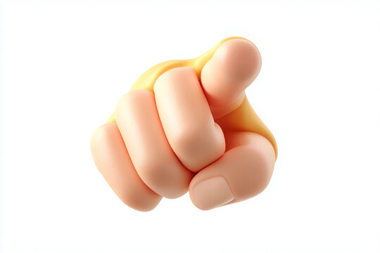 Fun hand pointing to self emoji design isolated on transparent background - Powered by Adobe