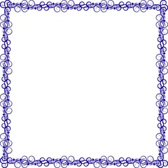 Simple Square Frame with White Background, Amazing Frame, Border Frame and Unique Photo Frame, Blue Square Frame