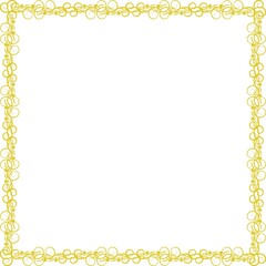 Simple Square Frame with White Background, Amazing Frame, Border Frame and Unique Photo Frame, Golden Square Frame
