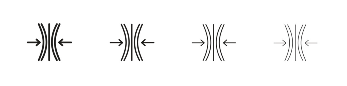 Elastic icons. Simple solid style. thin stroke line icons