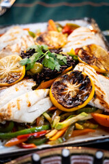 Black Sea fish cooked in the Bulgarian way, Manastirska Magernitsa, traditional Bulgarian restaurant, Sofia, Republic of Bulgaria, Europe