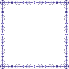 Simple Square Frame with White Background, Unique Frame, Border Frame and Unique Photo Frame, Blue Square Frame