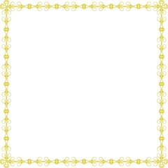 Simple Square Frame with White Background, Unique Frame, Border Frame and Unique Style Photo Frame, Golden Square Frame