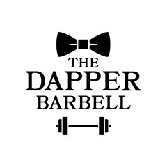 Stylish bow tie combined with a barbell to create a classy fitness and training themed logo, perfect for gyms, personal coaches, and upscale workout brands. Editable Vector File
