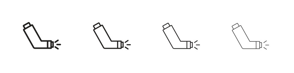 Inhaler icons. Simple solid style. thin stroke line icons © Gopal