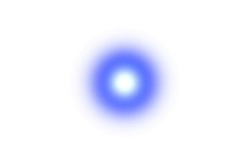 Abstract blue light effect isolated on transparent background, creating a soft and ethereal glow in the center