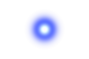 Abstract blue light effect isolated on transparent background, creating a soft and ethereal glow in the center