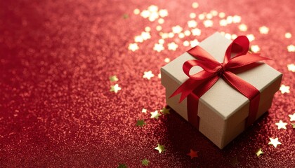 Gift giving celebration festive setting decorative present holiday environment close-up viewpoint joyful concept for memorable occasions and special moments