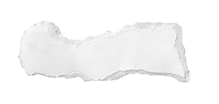 Torn brown Kraft paper in transparent background png 