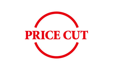 PRICE CUT - PRICE CUT text written on Red Rubber Stamp
