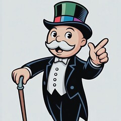 funny cartoon clown with hat