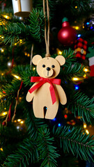 Christmas Season Holiday Photo with Festive Winter Decorations