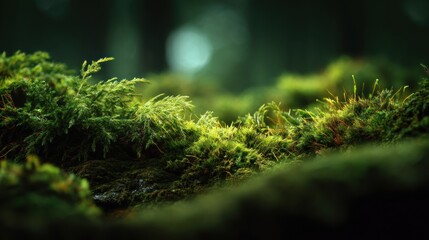Forest moss closeup