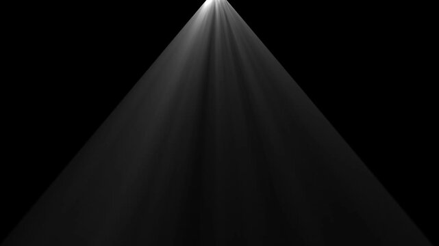 Dramatic spotlight beam piercing darkness ethereal light rays emanating from above abstract