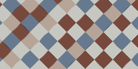 blue and gray checkered pattern, Checkerboard seamless pattern. vector illustrations