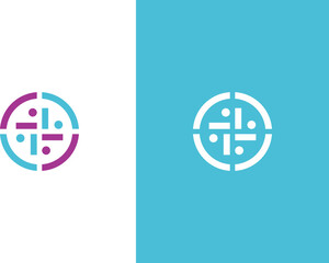 round geometry circle people logo
