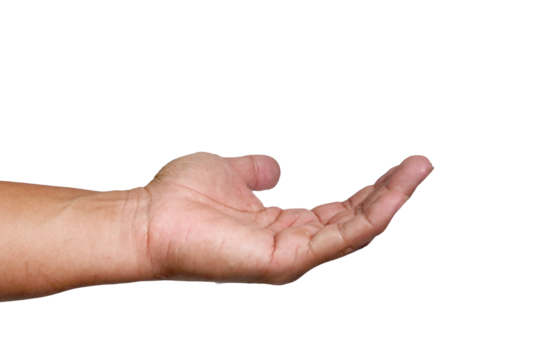 Offering Hand: An outstretched hand, palm upward, ready to offer or receive, conveying the gesture of assistance and openness.
