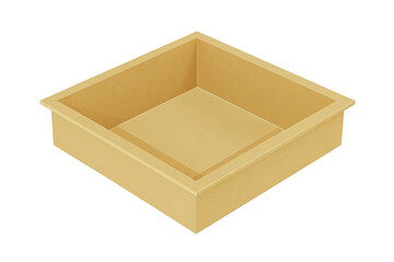 3D Open Cardboard Box Isolated on Transparent Background Illustrating Shipping Delivery Packaging and Product Container Template