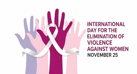 Fototapeta premium International day for the elimination of violence against women illustration
