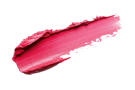 A vibrant. creamy pink paint stroke on a clean white background. texture and color depth. ideal for beauty. art. or design-related projects