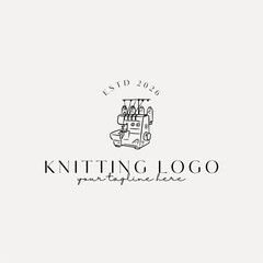 Knitting Logo, Knitting Illustration, Hand-Drawn Knitting Clipart, Cozy Knit Logo, Knitted Texture Logo, Craft & Handmade Branding, Minimal Knitting Design, Artisan Knit Logo, Warm Knit Pattern Illust