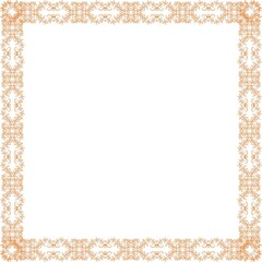 Simple Square Frame with White Background, Unique Frame, Border Frame and Amazing Photo Frame, Orange Color Square Frame