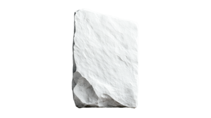 Stone Headstone with Rough Texture on Clear Background