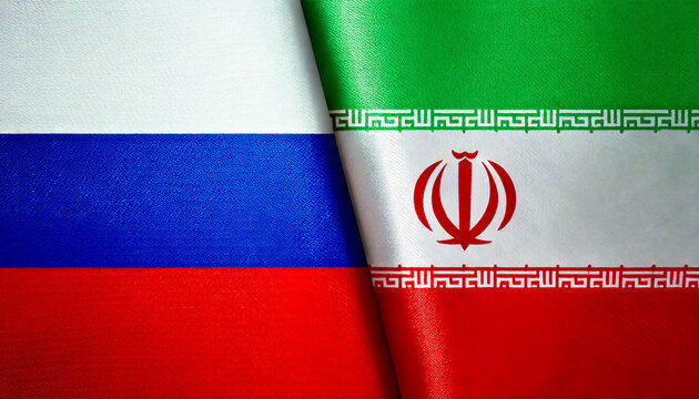 ロシアの国旗とイランの国旗(Russian Federatio flag & Iran flag.)
