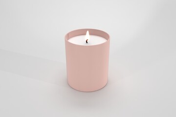 Create a calming ambiance with this elegant pink candle perfect for mindful moments and soothing relaxation