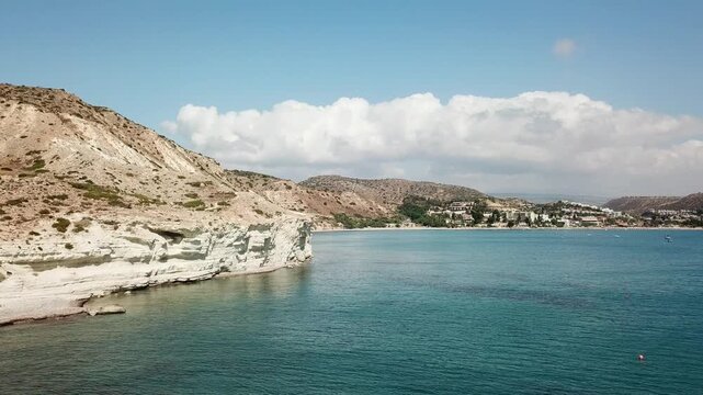 Aerial view of Kourion beach. Limassol. Republic of Cyprus.
