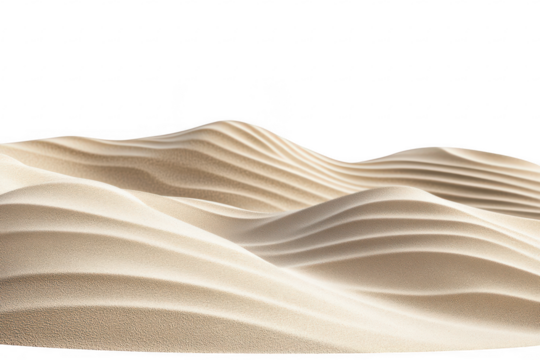 A serene landscape of gently rolling sand dunes under a clear sky. the natural beauty of the desert environment. ideal for backgrounds in travel and nature-related projects