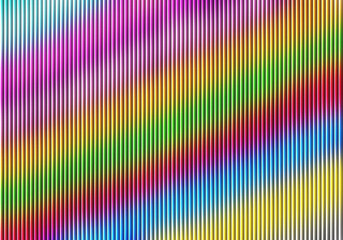 Vibrant and Textured Rainbow Gradient of Vertical Bars A Captivating Display of Multicolored Parallel Lines Evoking a Sense of Modern Art and Optical Illusion